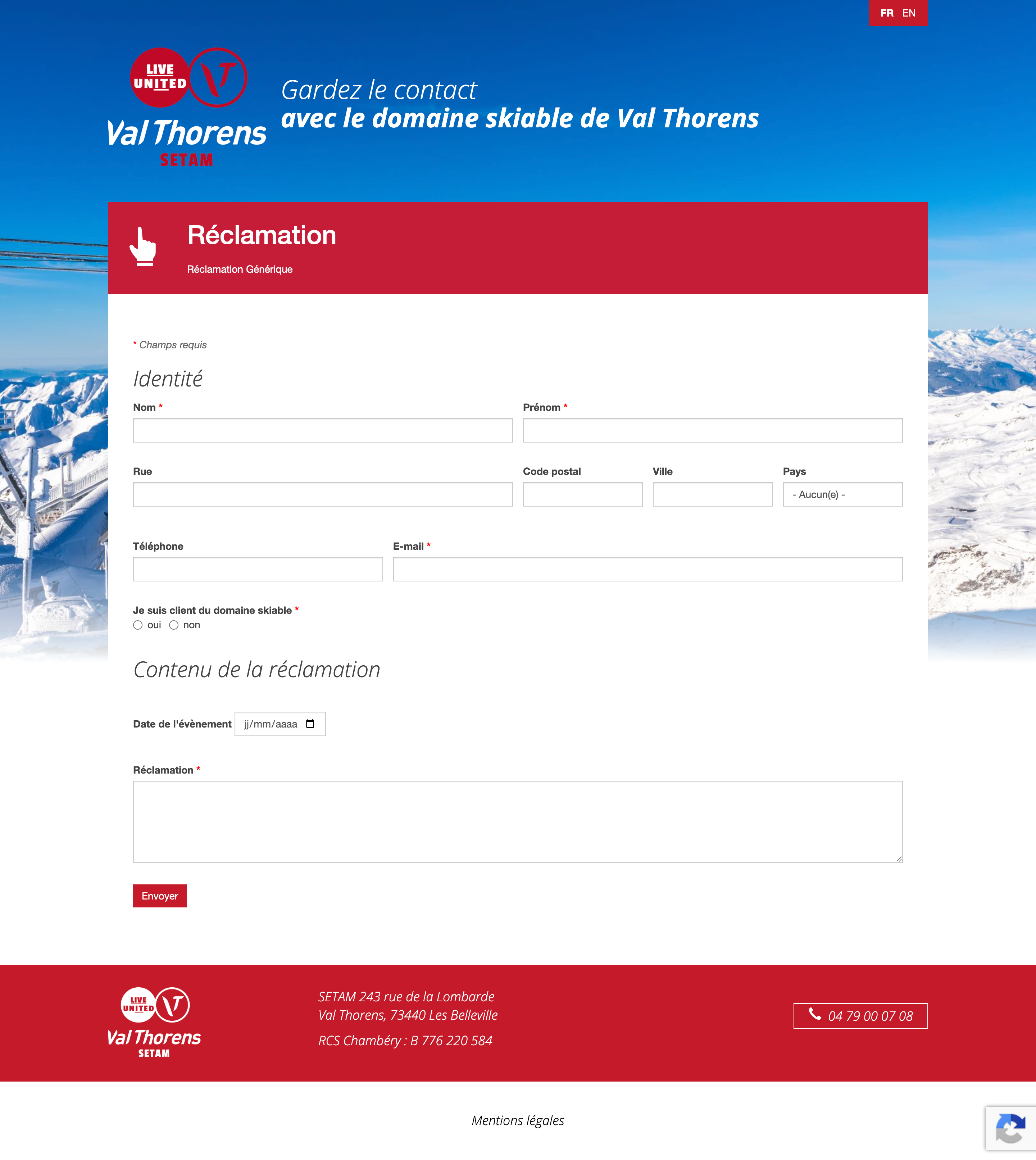 requete online reclamations