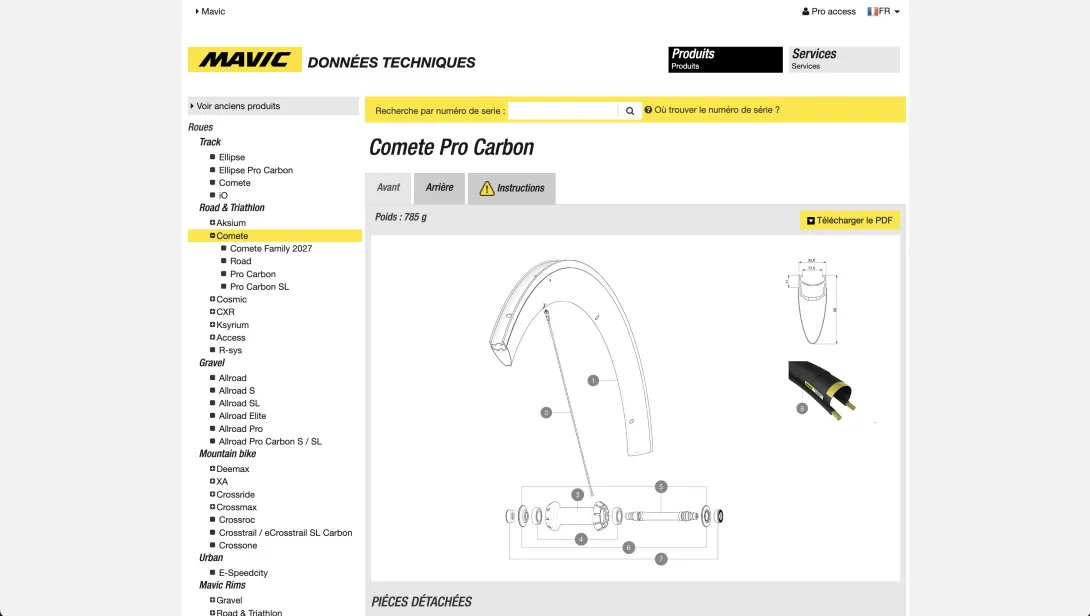 manuel technique mavic
